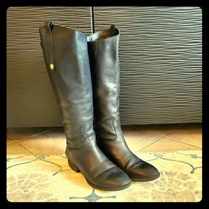 Sam Edelman Black Leather Boots Size 7.5